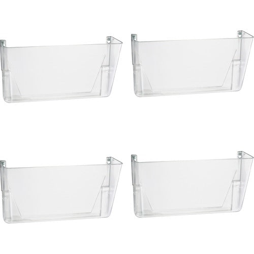 Officemate  Wall Files, Letter, 13"x4-1/8"x7", 4/CT, Clear
