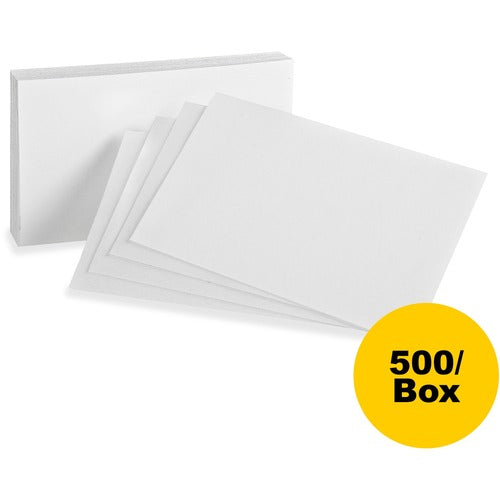 Oxford  Index Cards, Blank, 4"x6", 100/PK, 5PK/BX, White