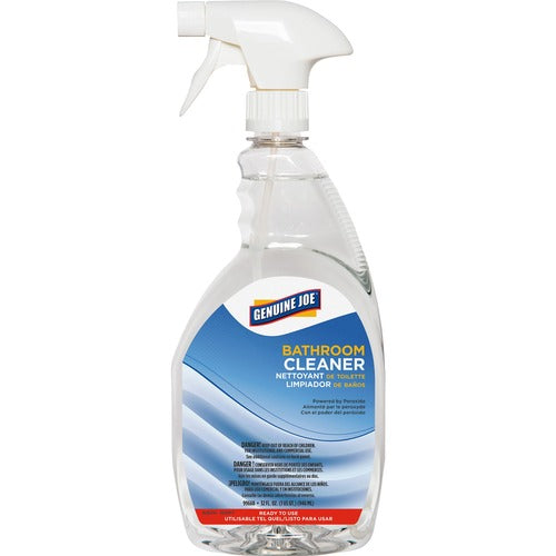 Genuine Joe  Restroom Cleaner, Peroxide, Spray Bottle, 32 oz, Clear-GJO99668