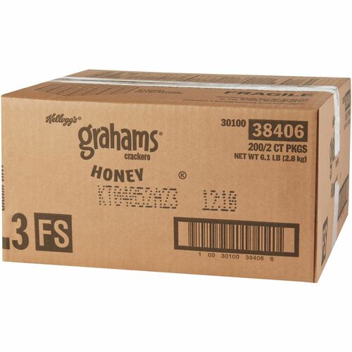 Keebler Co.  Honey Graham Crackers, Whole-Grains, 0.49 oz., 200PK/CT, AST