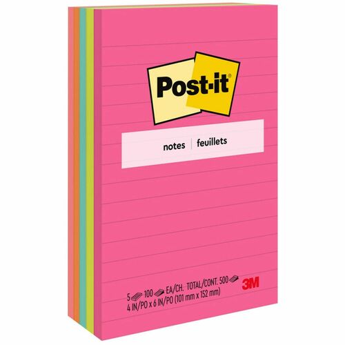 3M  Post-it Notes, 4"x6", 100 SH/PD, 5/PK, Cape Town