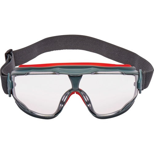 3M  Goggles, Anti-Fog, Adjustable Band, Clear Lens, Gray