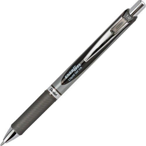 Pentel  Retractable Liquid Gel Pen, Fast-Drying, 1.0mm Tip, Black