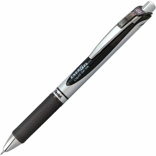 Pentel  Retractable Liquid Gel Pen, Fast-Drying, 0.3mm Tip, Black