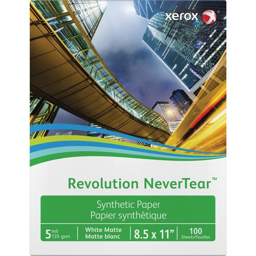 Xerox  Synthetic Paper, 5 mil, 8.5"x11", 100/PK, Matte WE