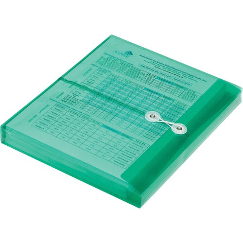 SKILCRAFT  Poly Envelopes,String Closure,Exp,11-5/8"x9-3/4",5/PK,GN