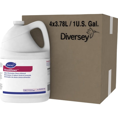 Diversey Care  Odor Eliminator, Cherry Almond Scent, Conc, 1 Gal, 4/CT, Red-DVO94355110CT