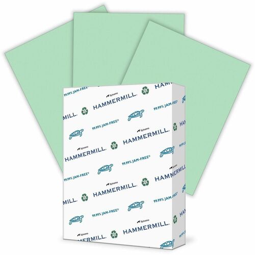 Hammermill  Copy Paper, 20 lb, 8-1/2"x11",500/RM,10RM/CT,Green-HAM103366CT