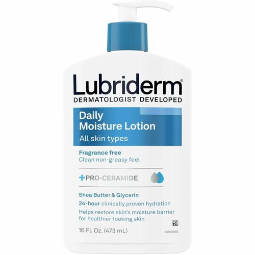 Johnson & Johnson  Moisturizing Lotion, Lubriderm, Daily, 16oz., 12/CT, White
