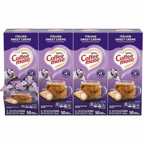 Nestle USA  Creamer,Liquid,Italian Sweet Creme,0.38oz Singles,200/CT,WE