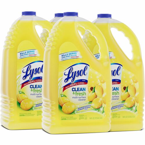 Reckitt Benckiser  Cleaner, Multisurface, Lemon/Sunflower, 144 fl oz, 4/CT, YW