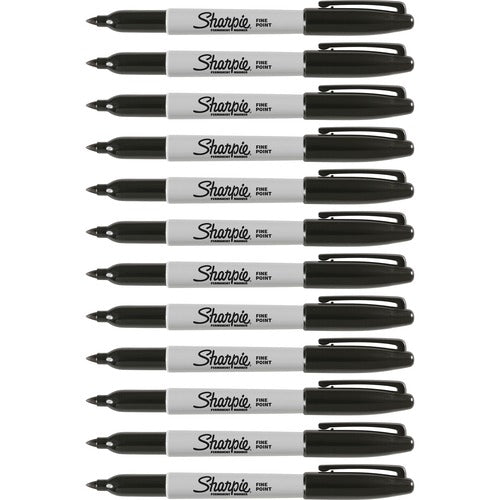 Newell Brands  Permanent Marker, Sharpie, Fine Point, 1 DZ, Black