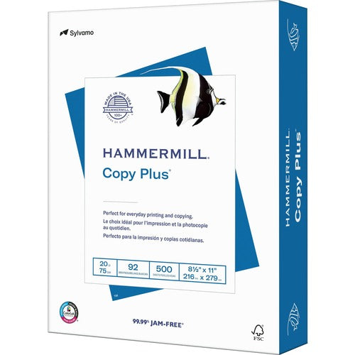 Hammermill  Copy Paper,Copy Plus,20lb,75GSM,8-1/2"x11",500/RM,WE-HAM105007