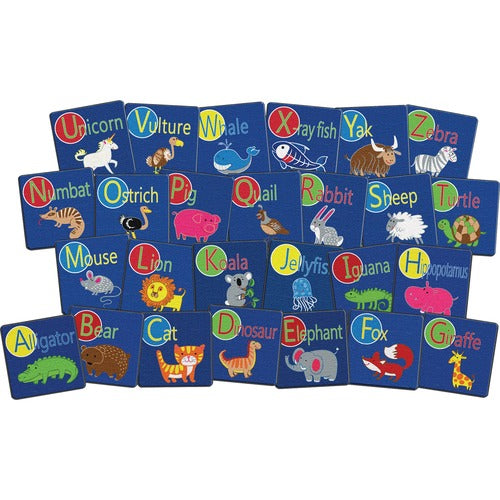 Flagship Carpets, Inc.  Seating Squares, Alphabet Animal, 16"Wx16"Lx1/2"H, 26/CT, MI-FCIFE405STA