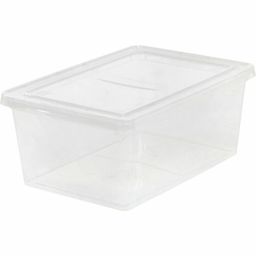 Iris  Storage Box, Snap-Tight Lid, 17-Quart, Clear