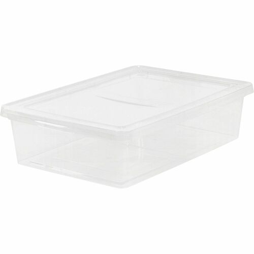 Iris  Underbed Storage Box, Snap-Tight Lid, 28-Quart, Clear