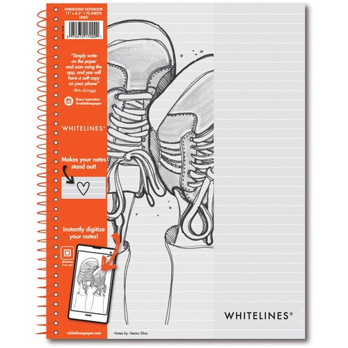 Roaring Spring Paper Products  Wirebound Notebook, 70-Sheet, No. 20, Letter-Size, Gray