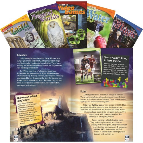 Shell Education Teacher Created Materials  TIME Informational Text Books, Set 1, Grade 6, 5/ST