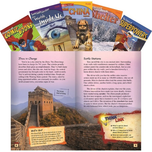 Shell Education Teacher Created Materials  TIME Informational Text Books, Set 2, Grade 6, 5/ST