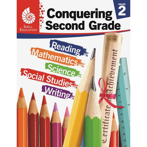 Shell Education Teacher Created Materials  Conquering 2nd Grade Workbook, Skills Activities, 168-pg