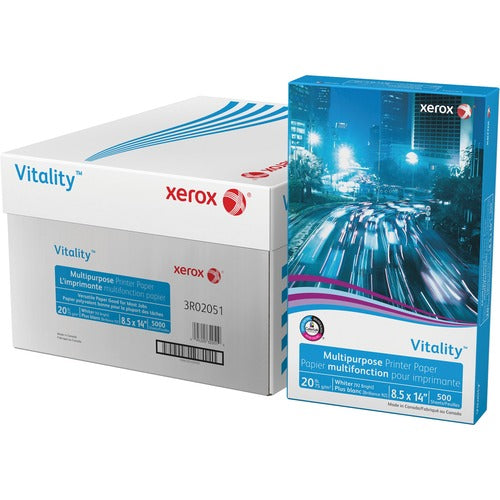 Xerox  Copy Paper, 20 lb., 8-1/2" x 14", 92 GE, 5000SH/CT, White
