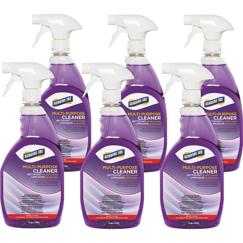 Genuine Joe  Multipurpose Cleaner, Ready-to-Use, 32 oz, 6/CT, Purple-GJO99666CT