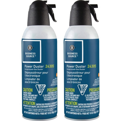 Business Source  Air Duster Cleaner, Moisture-free/Ozone Safe, 10 oz, 2/PK