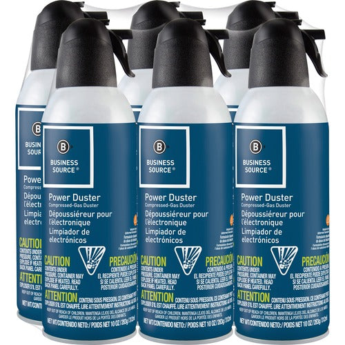 Business Source  Air Duster Cleaner, Moisture-free/Ozone Safe, 10 oz, 6/PK