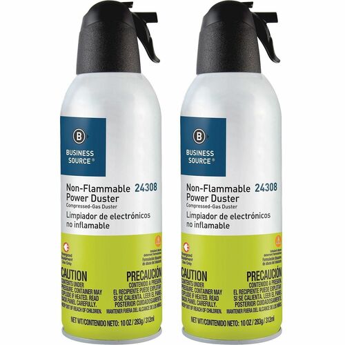 Business Source  Power Duster Cleaner, Nonflammable, 10 oz. Can, 2/PK