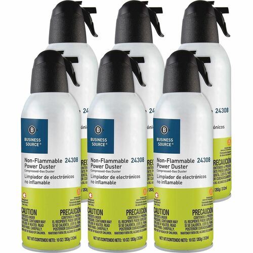 Business Source  Power Duster Cleaner, Nonflammable, 10 oz. Can, 6/PK