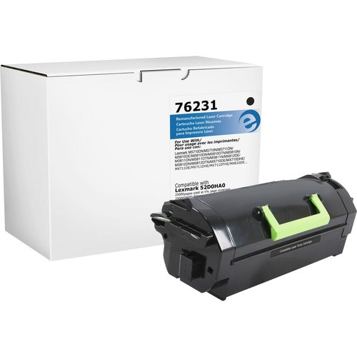 Elite Image  Toner Cartridge, Remanuf LEX 620HA, 25000 Pg Yield, BK-ELI76231