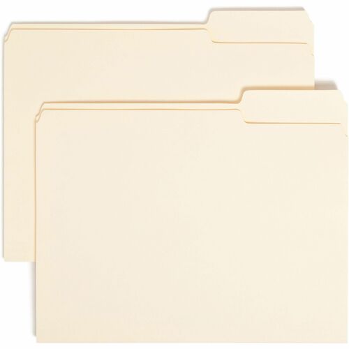 Smead  File Folders,1/3 Right Tab Cut,1 Ply,Ltr,100/BX,5BX/CT,MLA