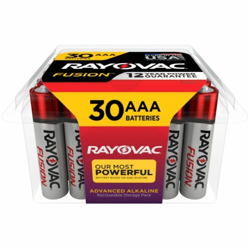 Rayovac Corporation  Batteries,AAA,Alkaline,Fusion,30/PK,Red/Silver
