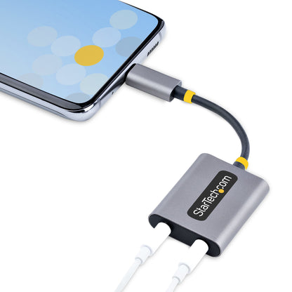 StarTech.com USBC-AUDIO-SPLITTER audio splitter Gray