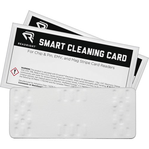 Read/Right  Smart Cleaning Card, 2-1/10"Wx1/10"Lx5"H, 10/PK, Multi