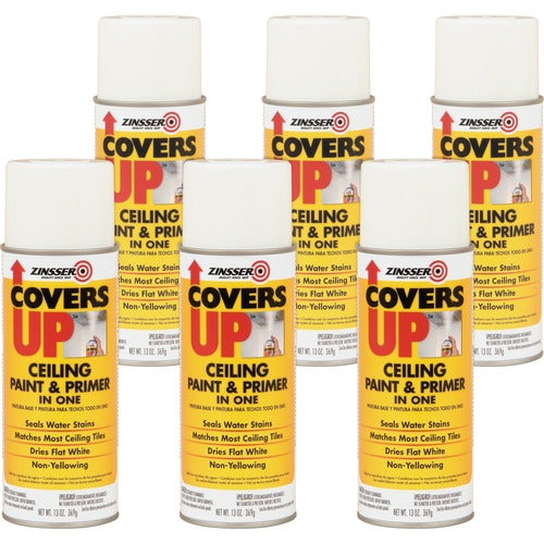 Rust-Oleum  Ceiling Paint/Primer, Vertical Spray, 13 oz, 6/CT, WE