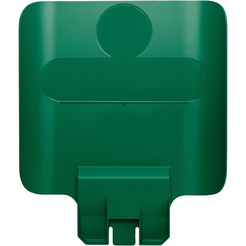 Rubbermaid Commercial Products  Billboard, f/Slim Jim Recycling Station, Plastic, Green