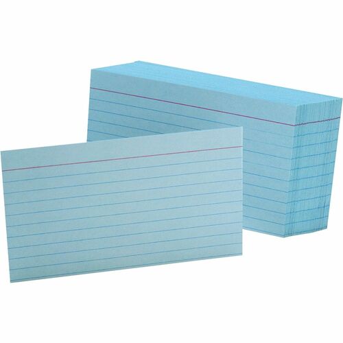 Oxford  Index Card, Ruled, 3"x5", 100/PK, Blue