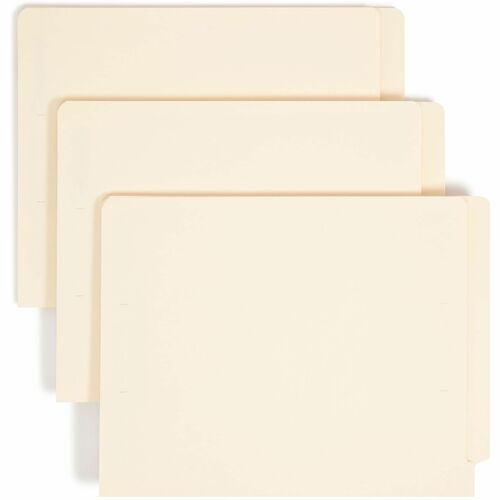 Smead  Fastener Folder,End Tab,Straight Cut,Ltr,5/BX,50BX/CT,MLA
