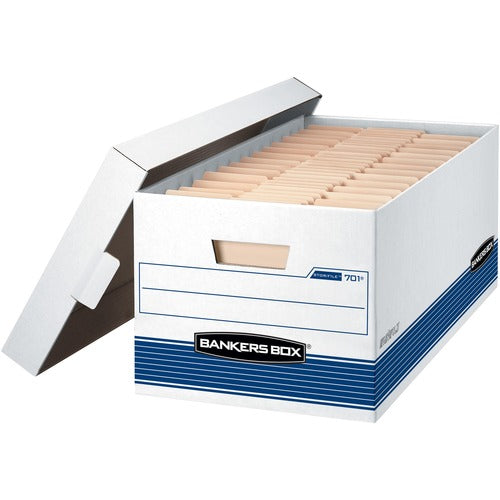 Fellowes  Storage Boxes,w/Lid,650 lb,Letter,12"x24"x10",20/CT,WE/BE-FEL0070110