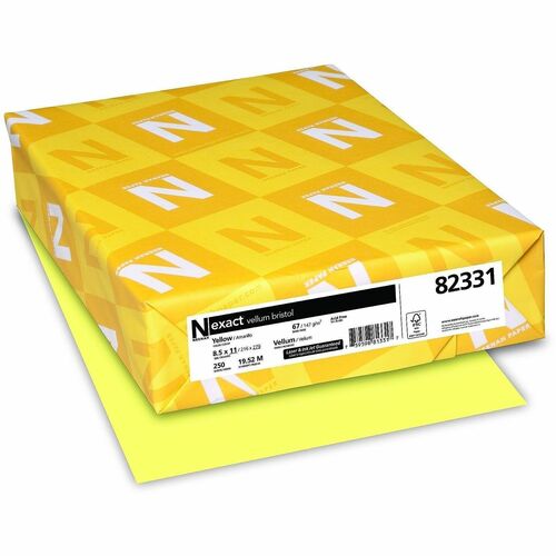 Wausau Papers  Vellum Bristol Paper,67 lb,8-1/2"x11",92 Bright,250/PK,YW
