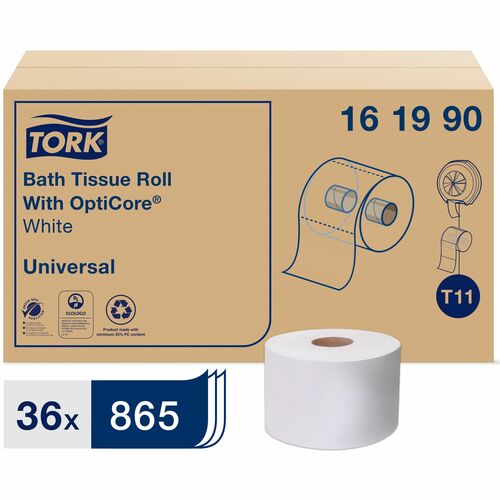 TORK  Bath Tissue, Refill, 2 Ply, Midsize, 36 RL/CT, WE