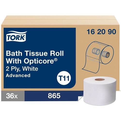 TORK  ToiletPper,OptiCr,2Ply,3.75"x288.3ft,865SH/Rll,36/BX,1/CT,WE