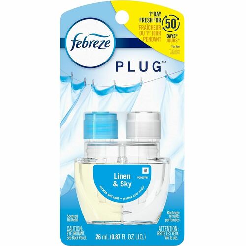 Procter & Gamble Commercial  Scented Oil Refill,Linen&Sky,Fade-DefyPLUG,26 mL, Clear Blue
