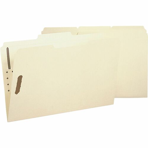 Business Source  Fastener Folder,w/2-Ply Tab,2 Fstnr,1/3 Tab,Lgl,50/BX,MA