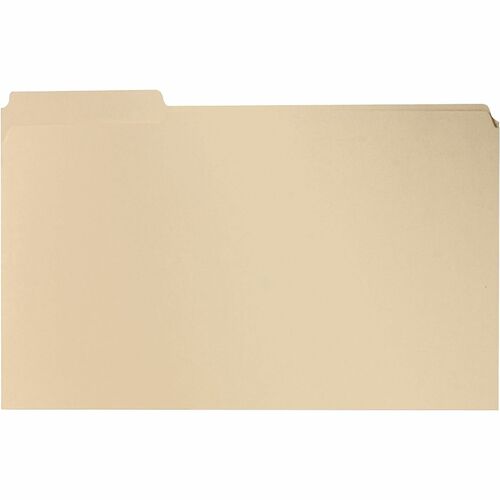 Business Source  File Folders, 1/3 Cut Assorted Tab, 2-Ply, Lgl, 100/BX, MLA