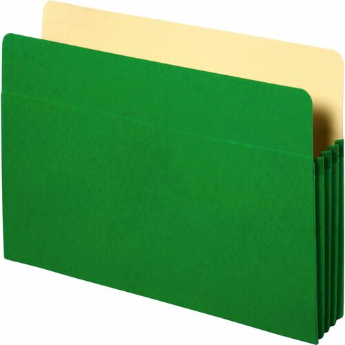 Business Source  Accordion Pocket,3-1/2" Exp,11-3/4"x9-1/2",Green