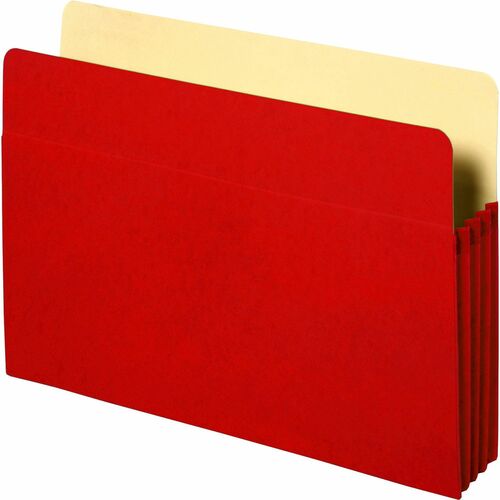 Business Source  Accordion Pocket,3-1/2" Exp,11-3/4"x9-1/2",Red
