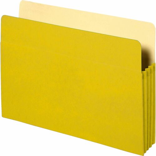 Business Source  Accordion Pocket,3-1/2" Exp,11-3/4"x9-1/2",Yellow