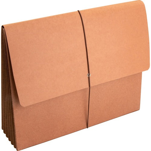 Business Source  Accordion Wallet, Letter, 5-1/4" Exp, 12-3/8"x10", Brown